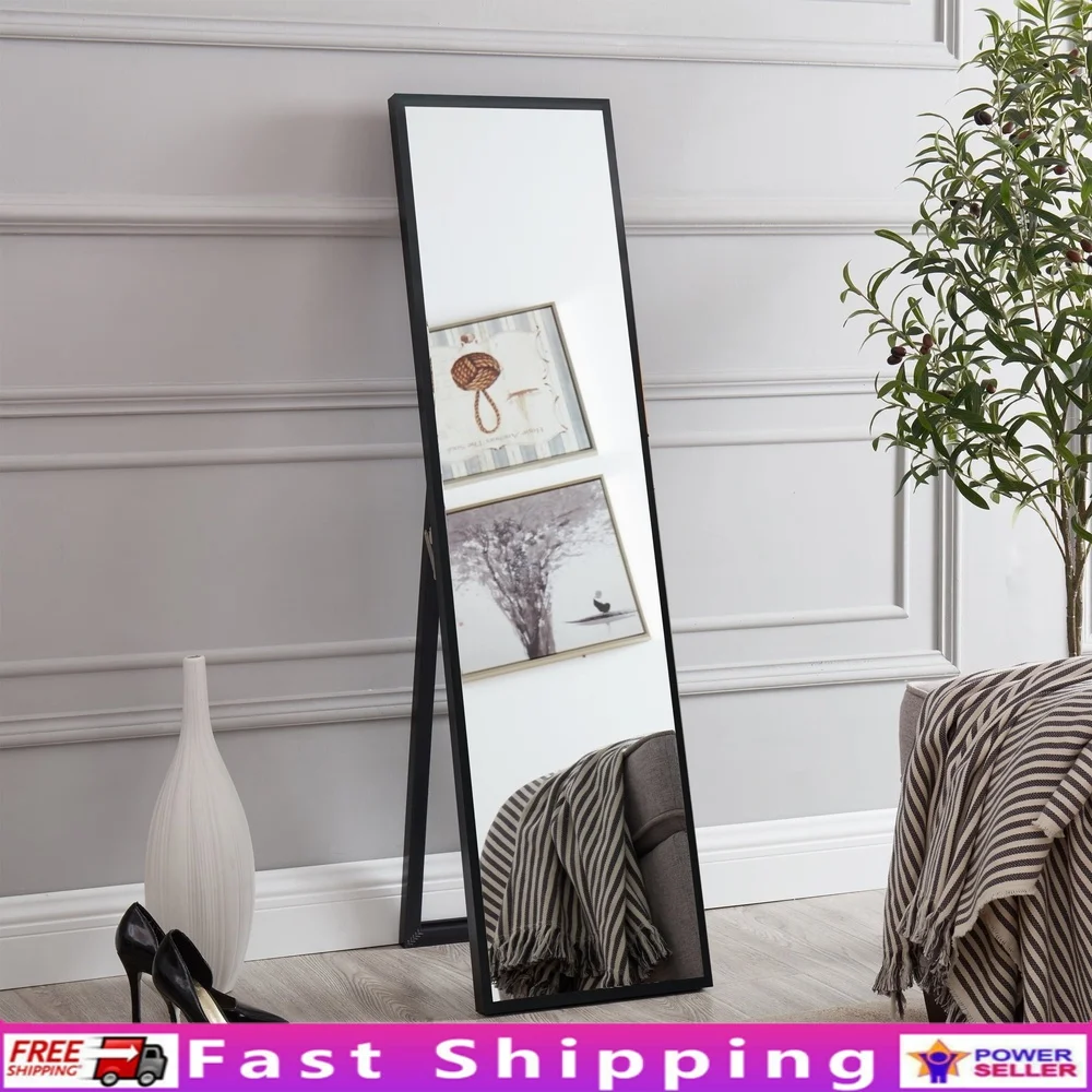 

Регулируемое желтое зеркало, легкое зеркало-мольберт, современный минималистичный дизайн, зеркало в полный рост, спальня или гардеробная