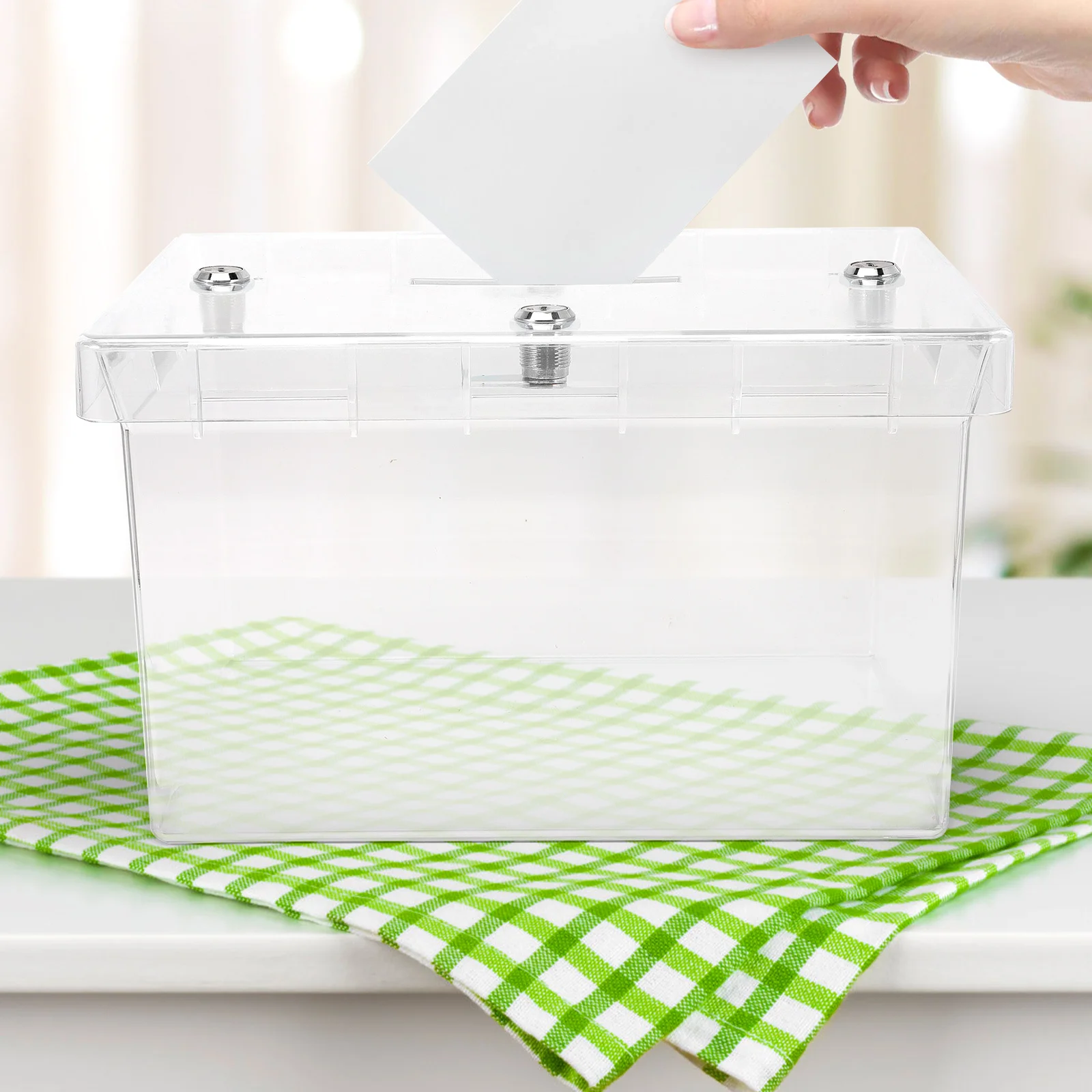 

Acrylic Clear Wedding Card Reception Party Wedding Shoes Hiding Box Transparent Money Gift Envelope Holder Blessing