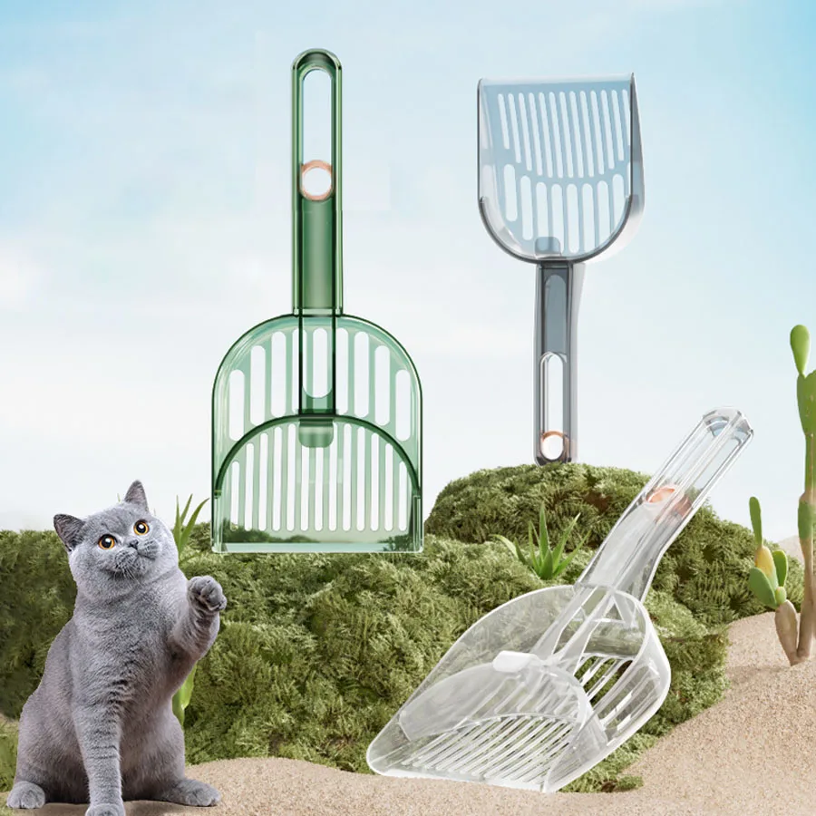 2pcs/Large size screening tofu cat litter shovel bentonite crawling pet hamster cat poop shovel tool for cleaning small holes