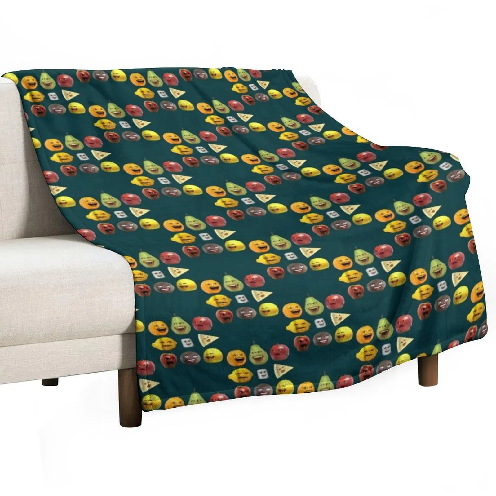 

Annoying Orange and Characters Throw Blanket Durable Warm Blanket for Daily Home Use