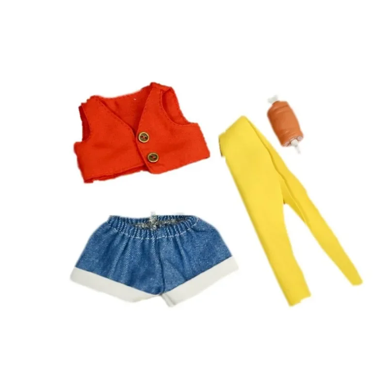 

17cm For Labubu Doll Clothes For Labubu Clothes Cool Red Vest Set Trendy Play Pendant Clothes Doll Accessories Festival Gifts