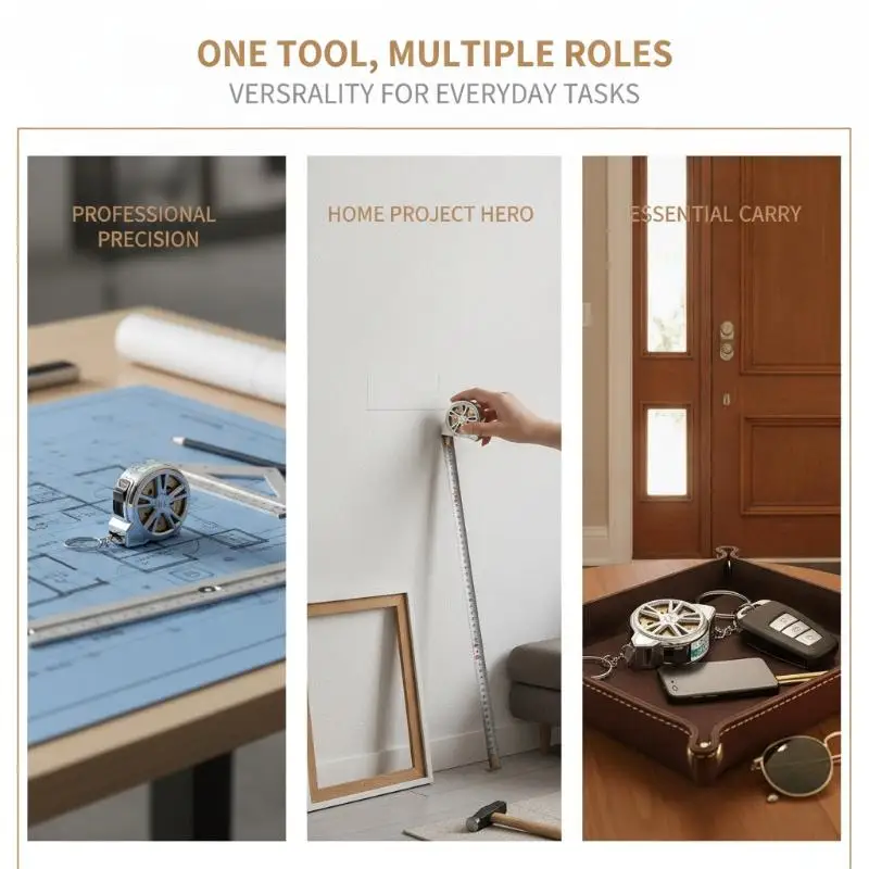 Retractable Tape Measure 2M Portable Pocket Keychain Mini Ruler for DIY Crafting Tailor Sewing Daily Household Use