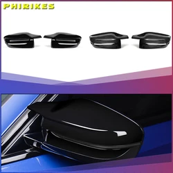 Bright Black Side Wing Rearview Mirror cover caps For BMW 2 3 4 5 7 Series G20 G21 G28 G22 G11 G12 G30 G38 G42 M4 style LHD RHD