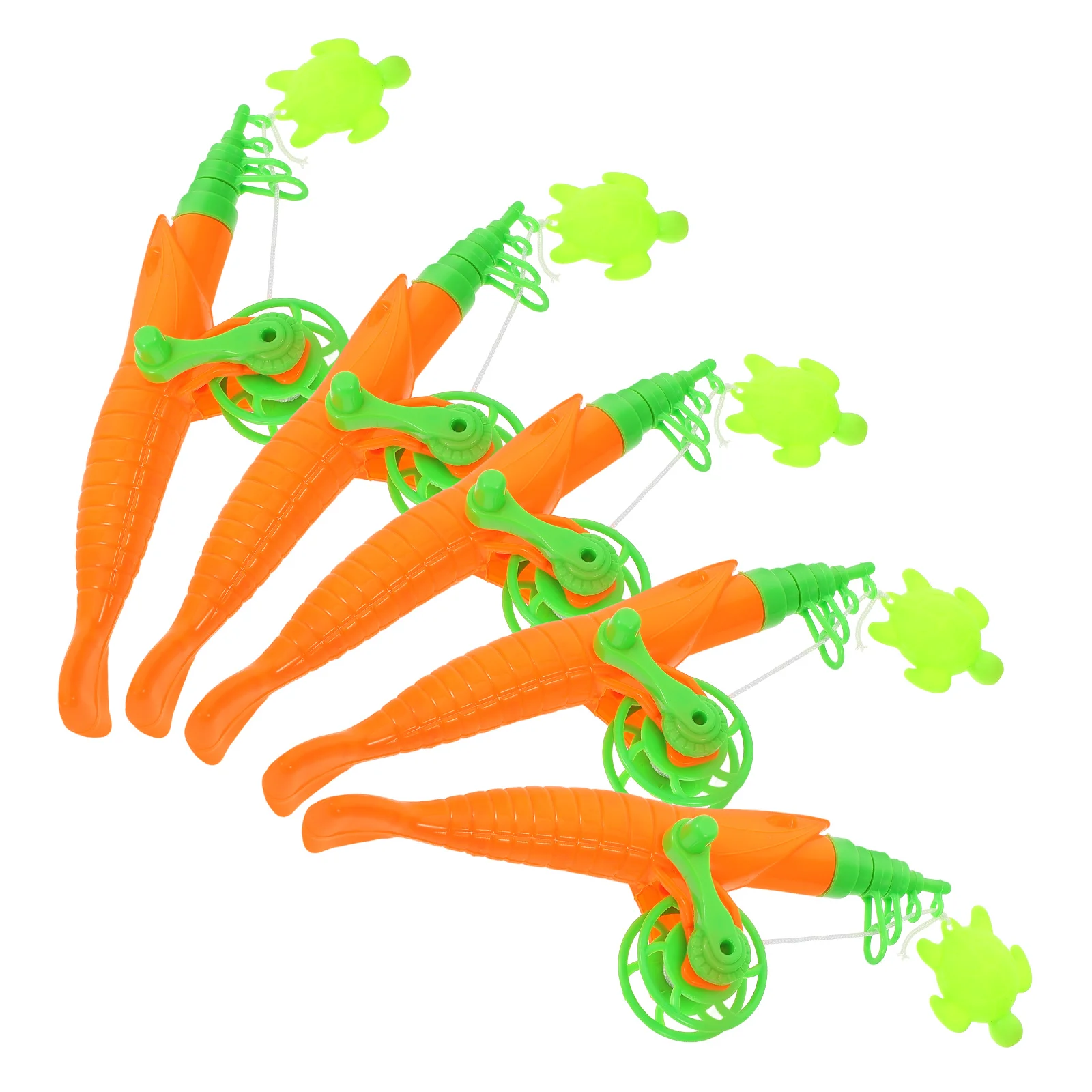 5 ชิ้นเด็กแท่งตกปลาแม่เหล็กตกปลาเสาของเล่นพลาสติกเสาตกปลาขนาดเล็กสําหรับเด็กชีววิทยาการเรียนรู้การศึกษาเกม