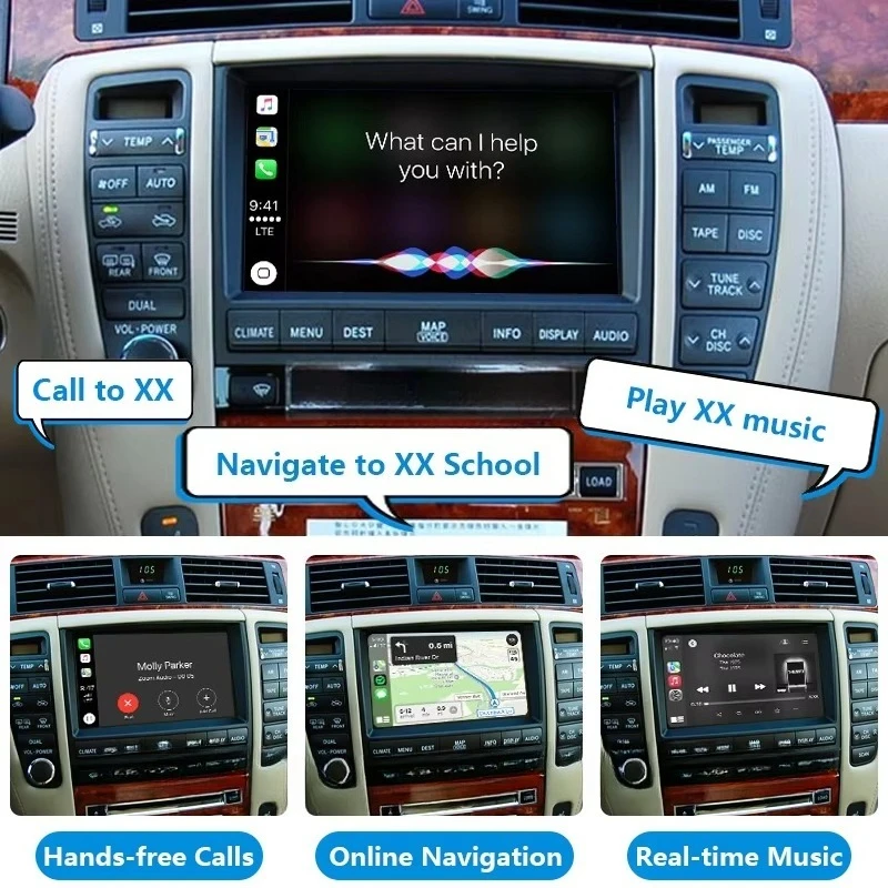 

Беспроводной адаптер Carplay GPS-навигатор Wfi Mirror Link проекционный экран Carplay для Android Auto зеркало для Toyota Crown Car