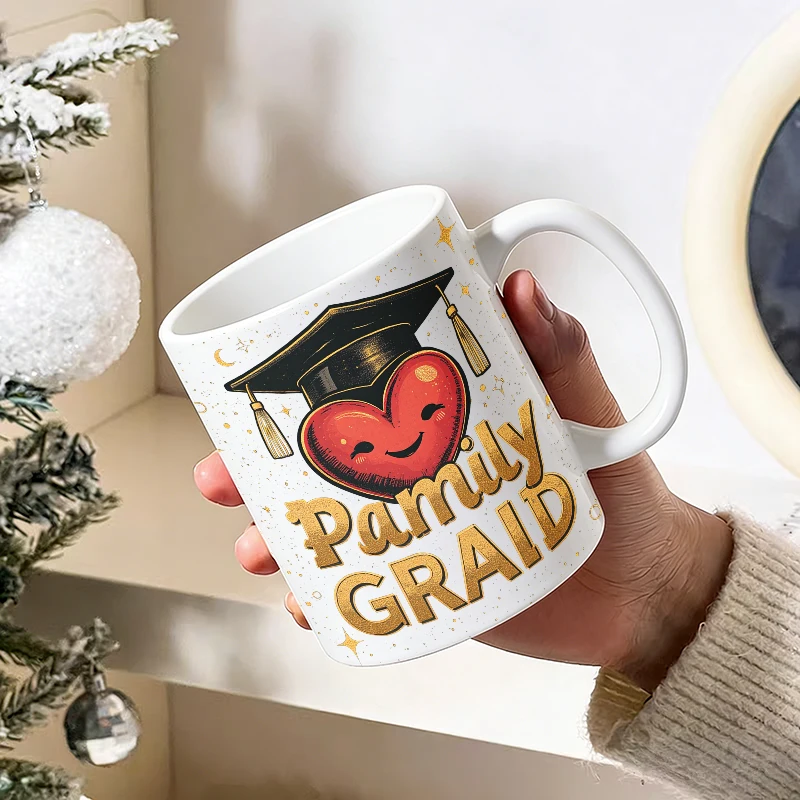 Cute Smiling Heart Ceramic Mug, Coffee Mug, Milk Cup, Office Tea Cup, Drinking Cup, Friend Gift, Fade-Resistant