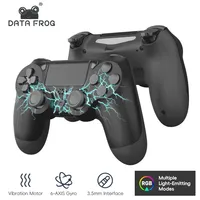 DATA FROG P02 Controller for PS4 Thunder LED Color Gamepad Bluetooth-Compatible Controller for PC Joystick for Playstation 4