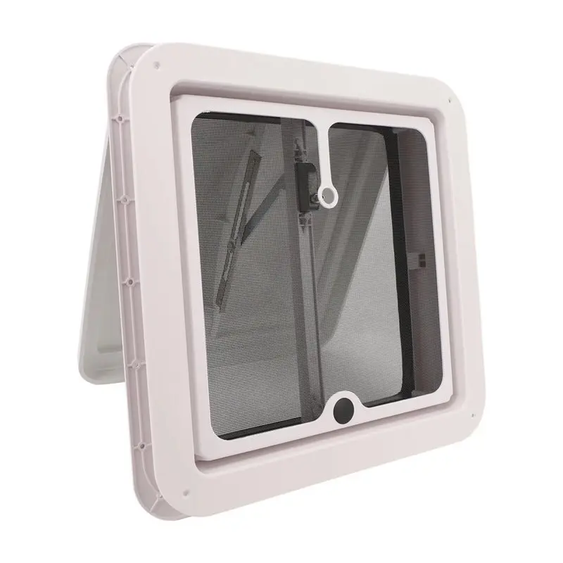 ac29-White Motorhome Ceiling Ventilation Lid With Screen And Support Rod For RV Roof Vent For Trailer Caravan Camping