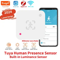 Sensor de presencia humana Tuya Zigbee, Detector de Radar MmWave con Sensor de luminancia para Smart Home, Smart Life, reemplaza el Sensor PIR