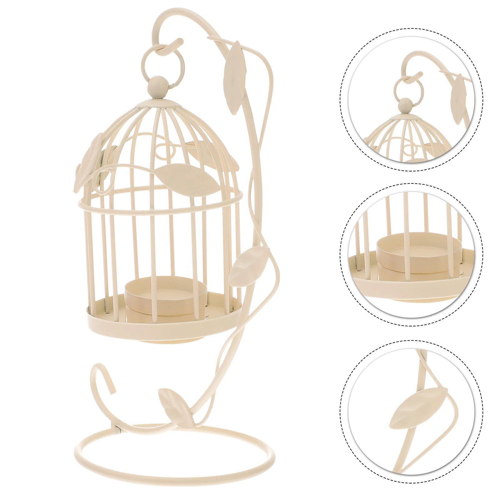

Decorative Candleholder Lantern Retro Candlesticks Cage Birdcage Table Vintage Iron