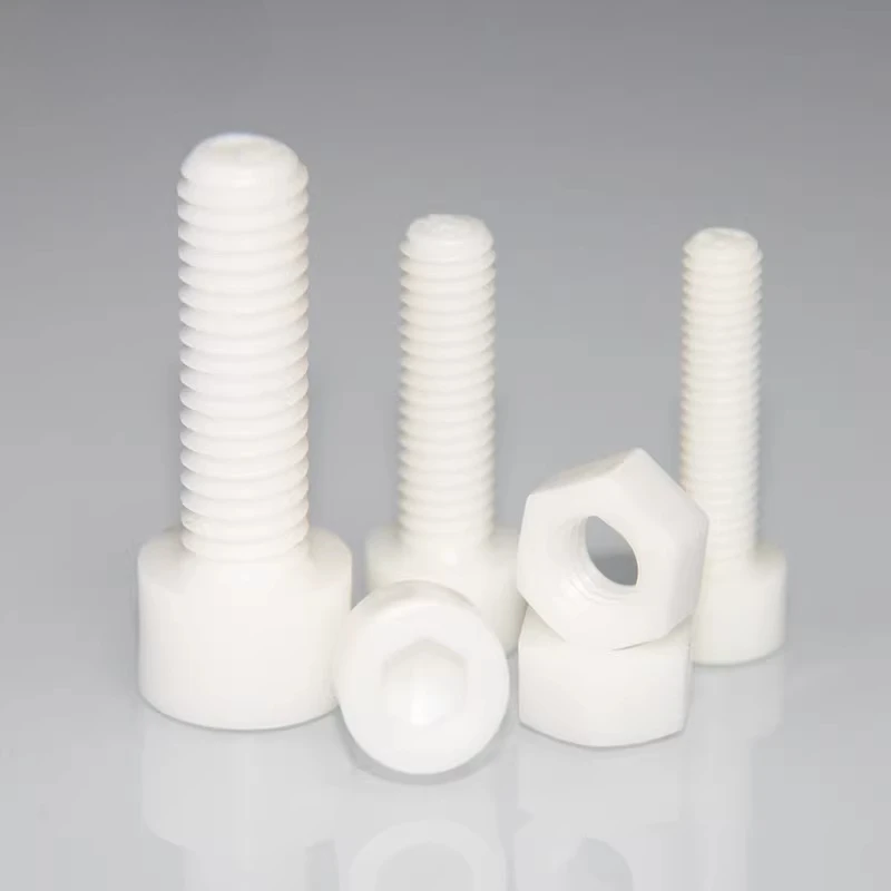 5PCS Zirconia Ceramic High-strength Screws 1 Set of Anti-corrosion and High Temperature Resistant Insulating Nuts Customization