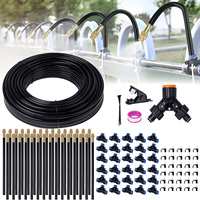 5-30m Drip Irrigation Sprinkler with Quick Connector 360 Degree Adjustable DIY Automatic Garden Watering Misting Cooling System