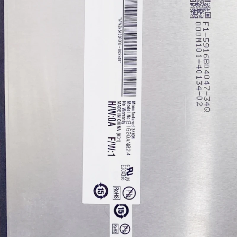 

B160QAN02.4 16.0 inch IPS Matrix Replacement Panel Laptop LCD Screen NEW