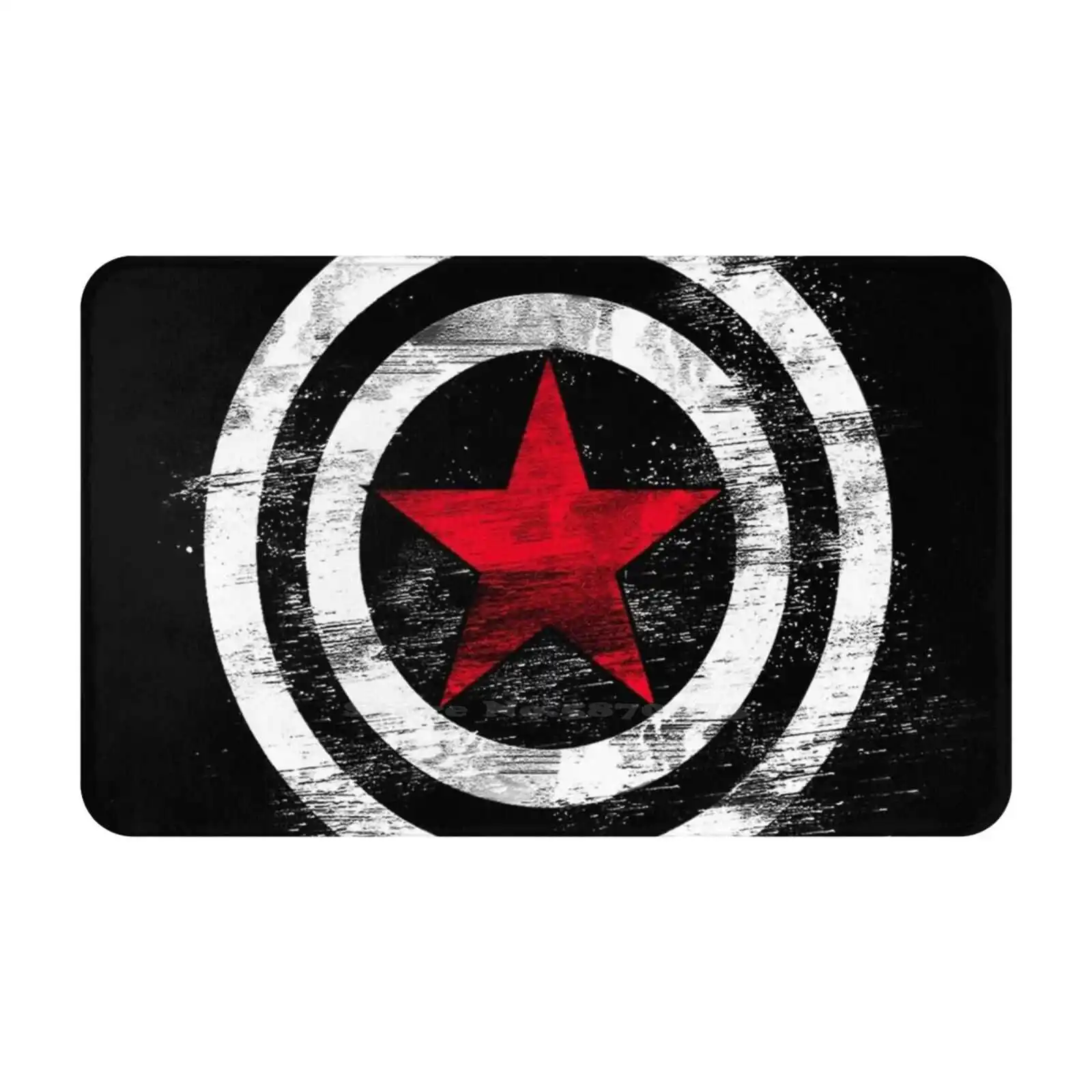 Soft Cushion Car Home Carpet Door Mat Bucky Civil War Logo Star Shieldsteve Rogers Superhero