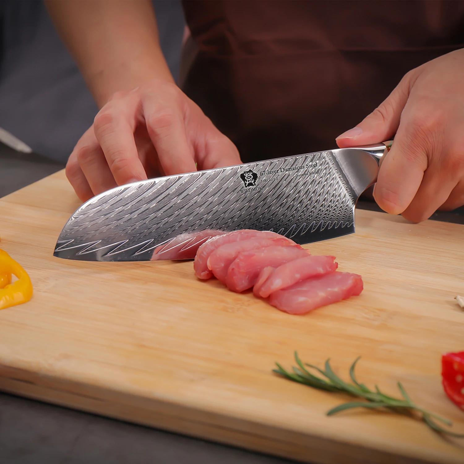 WILDMOK Santoku Knife, 7