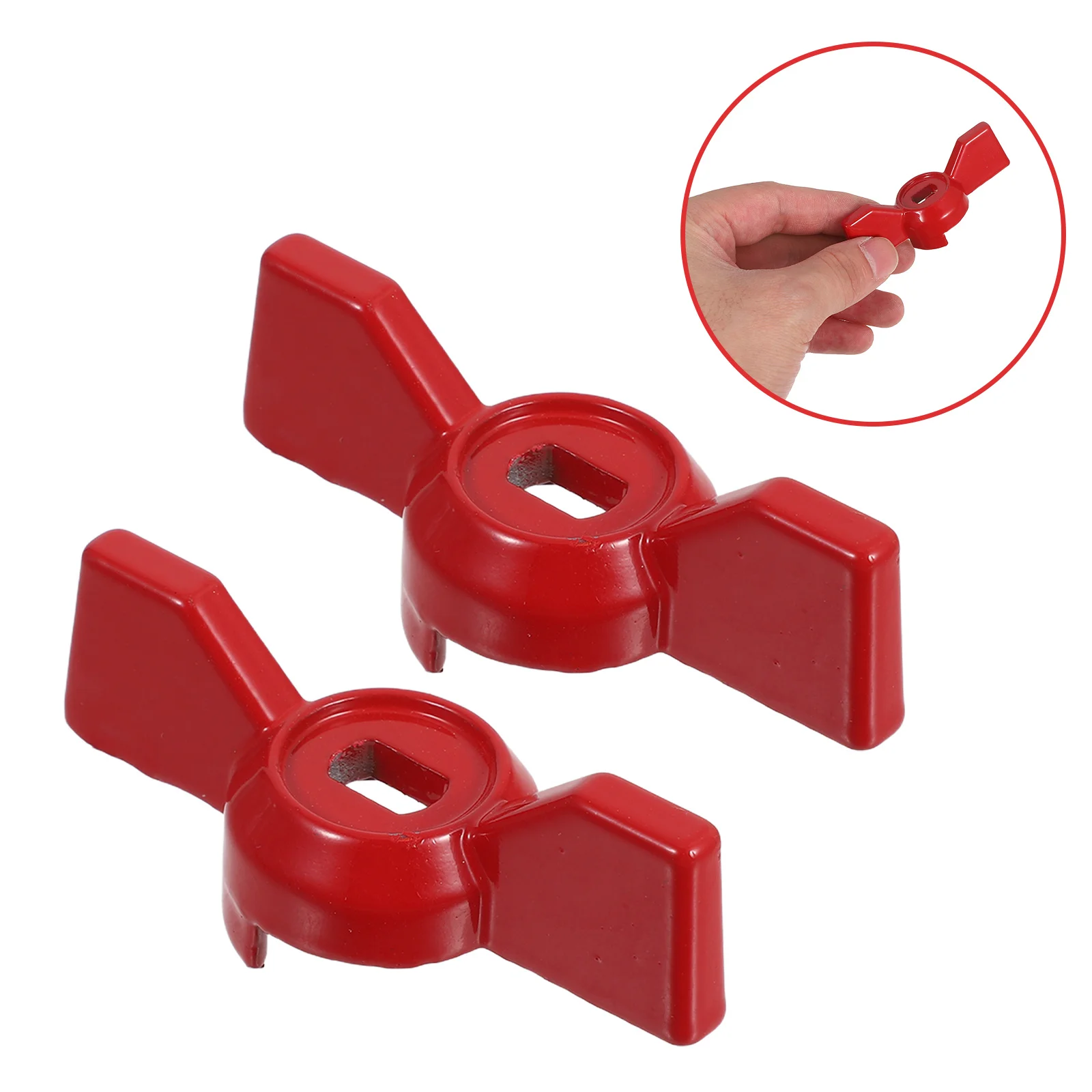 

4Pcs Water Valve Handle Replacement 6x10mm Universal Butterfly Style for Outdoor Faucet Garden Tap Ball Valve Repair