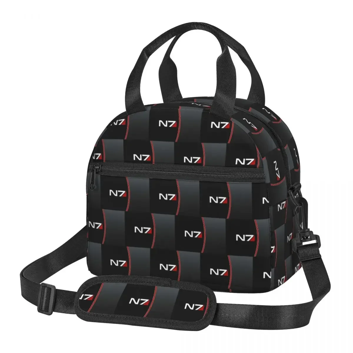 N7 Mass Effect Emblem! Insulated Lunch Bag for School Bento Storage Food Boxes Portable Cooler Thermal Lunch Box Tote