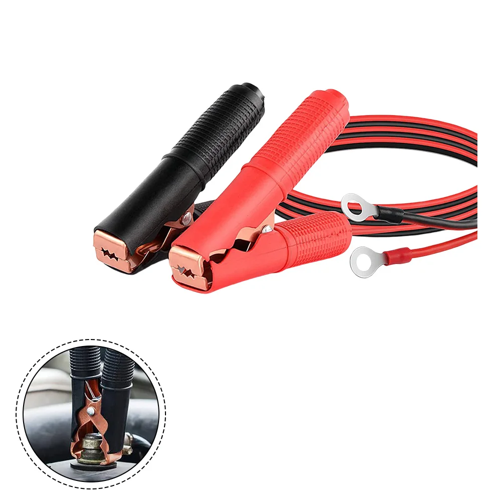 2Pcs 30A Fuse Battery For Alligator Clip For Car Extension Cord Quick Release Adapter Copper Wire Cable Battery Clamp