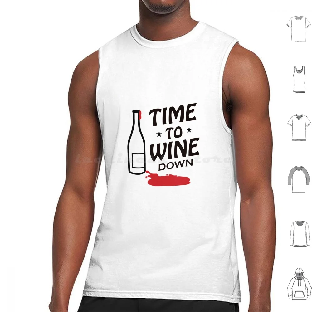 Wine Tank Tops Print Cotton Wine Fun Funny Humour Humor Comedy Trendy Beverage Drink Going Out Drunk Culture Pop Culture