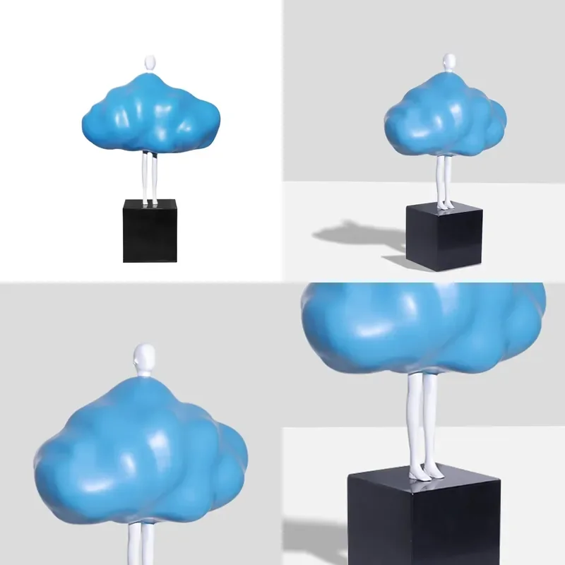 Modern Simple Creative Resin Cloud Man Model Room Living Room Decoration Ornament Wine Cabinet TV Cabinet Craft Decoration