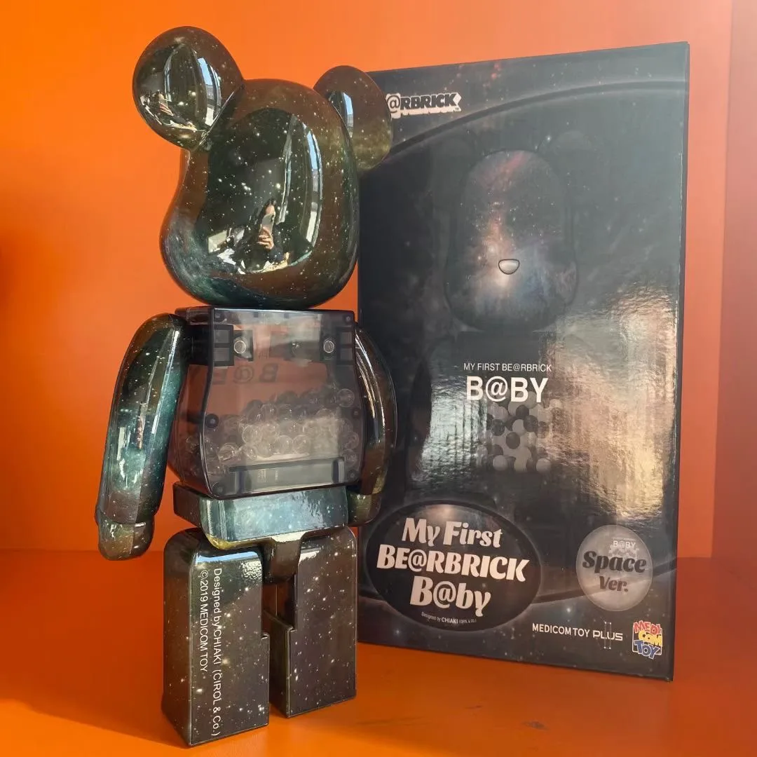 Bearbrick400% Qianqiu Starry Sky Starry Night 28cm Height Home Decoration Desktop Ornaments Gift Doll