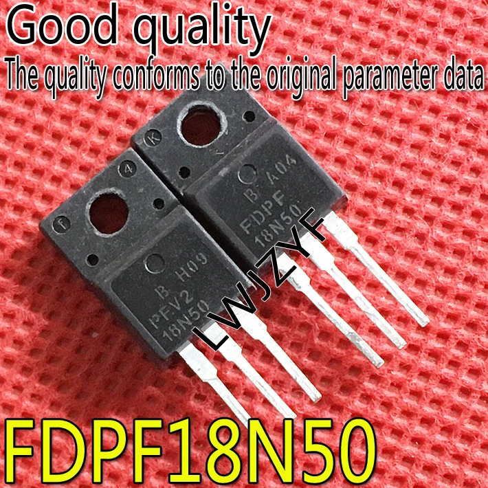 FDPF18N50T, 18N50T, FDPF18N50, TO-220F, MOSFET, nuevo, 5 unidades