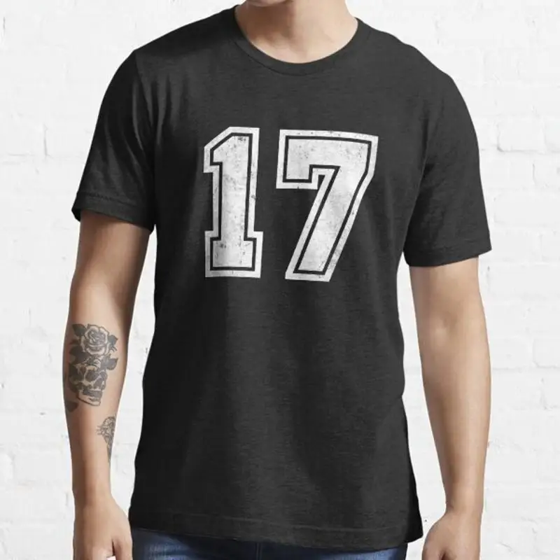 

Sports Jersey Birthday Age Lucky No Distressed Number Essential T Shirt S 3XL