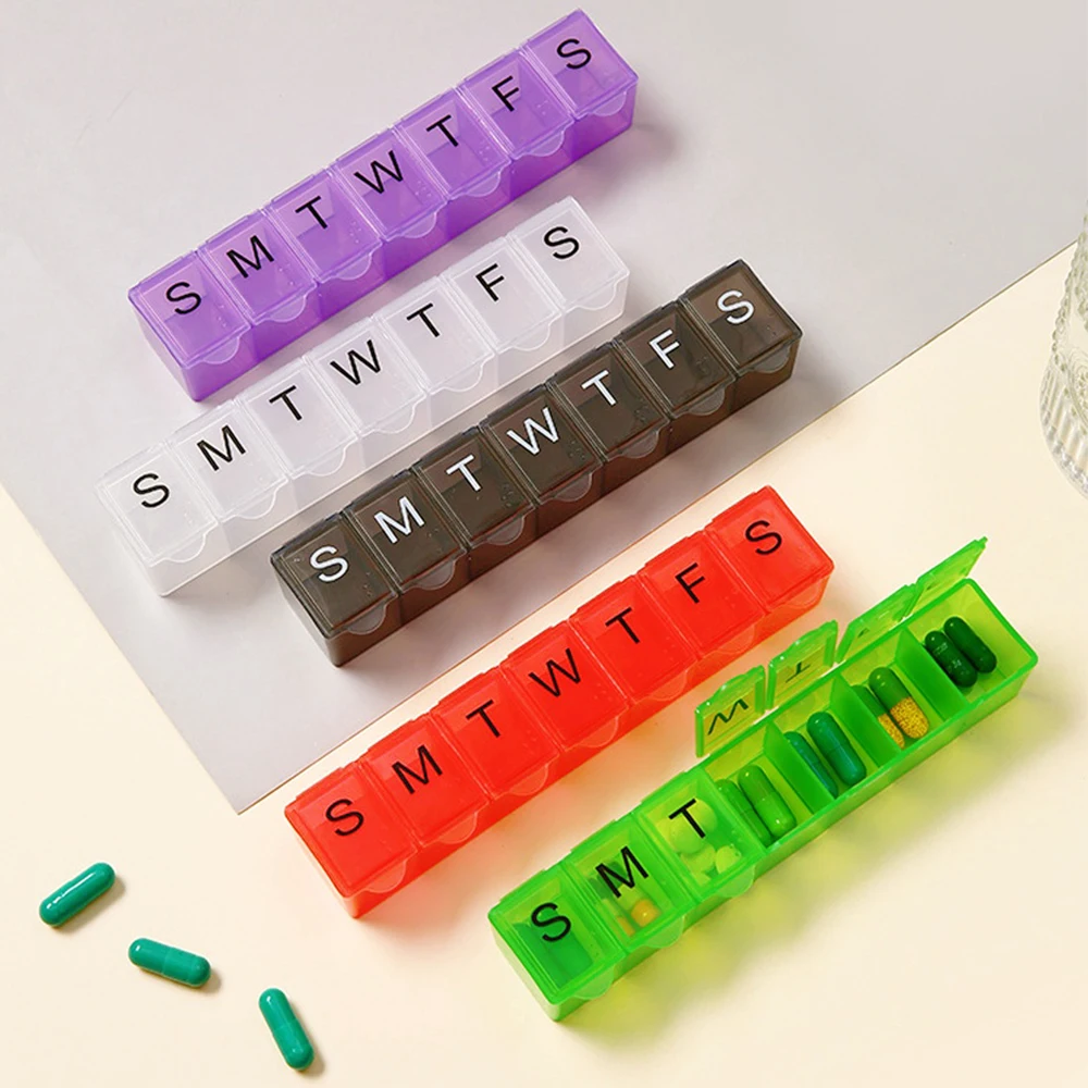 

1/2/3PCS Weekly Daily Pill Case, Vitamin Organizer, Medicine Supplement Container, Large Compartments, Travel Friendly