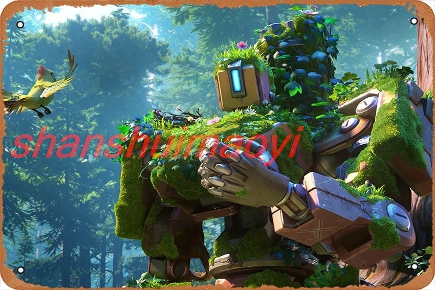 Overwatch, jeu de base, signes métalliques Vintage en étain pour cafés, bars, pubs, boutique, panneaux décoratifs muraux rétro amusants pour hommes et femmes 8x UUJ