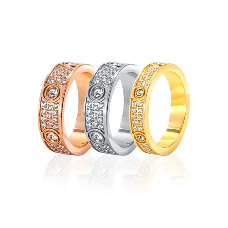 luxury jewelry Titanium steel couple love ring babysbreath Rings Women\'s jewelry trending accessories