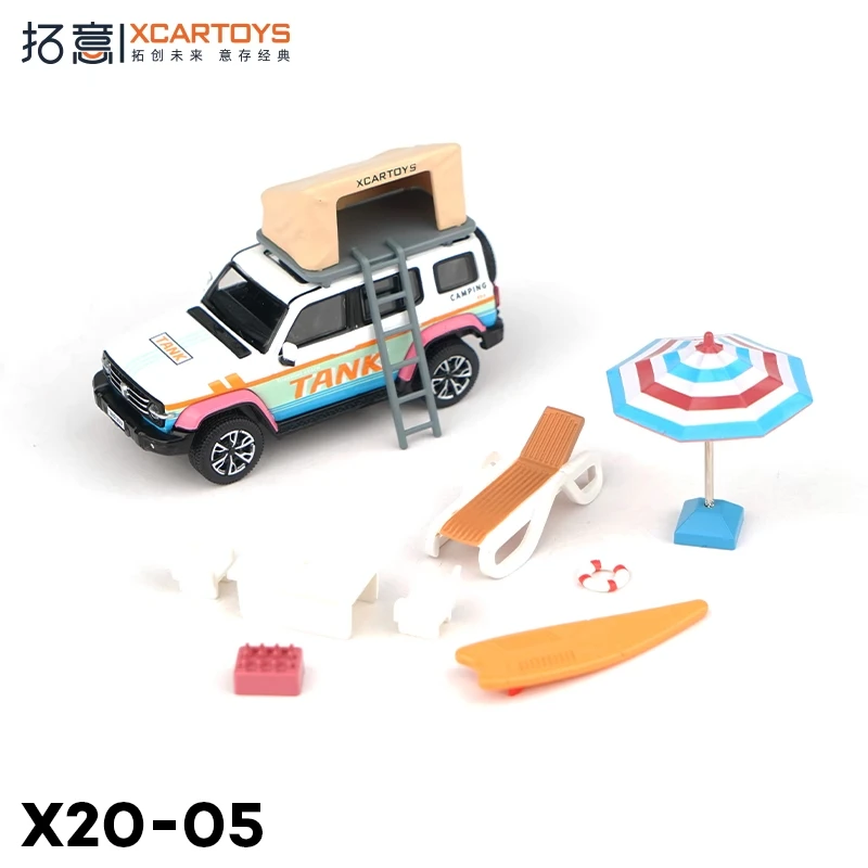 

XCARTOYS 1/64 Tank 300 2, пляжный кемпинг, литая под давлением модель автомобиля, игрушечный подарок для взрослых, коллекционные украшения, модель для энтузиастов, игрушка для мальчика