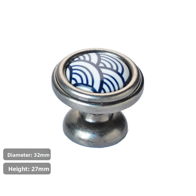 Japanese Style Ceramic Handle Cabinet Wardrobe Bedside TV Drawer Cabinet Door Handle Vanity Carp Shaped Handle