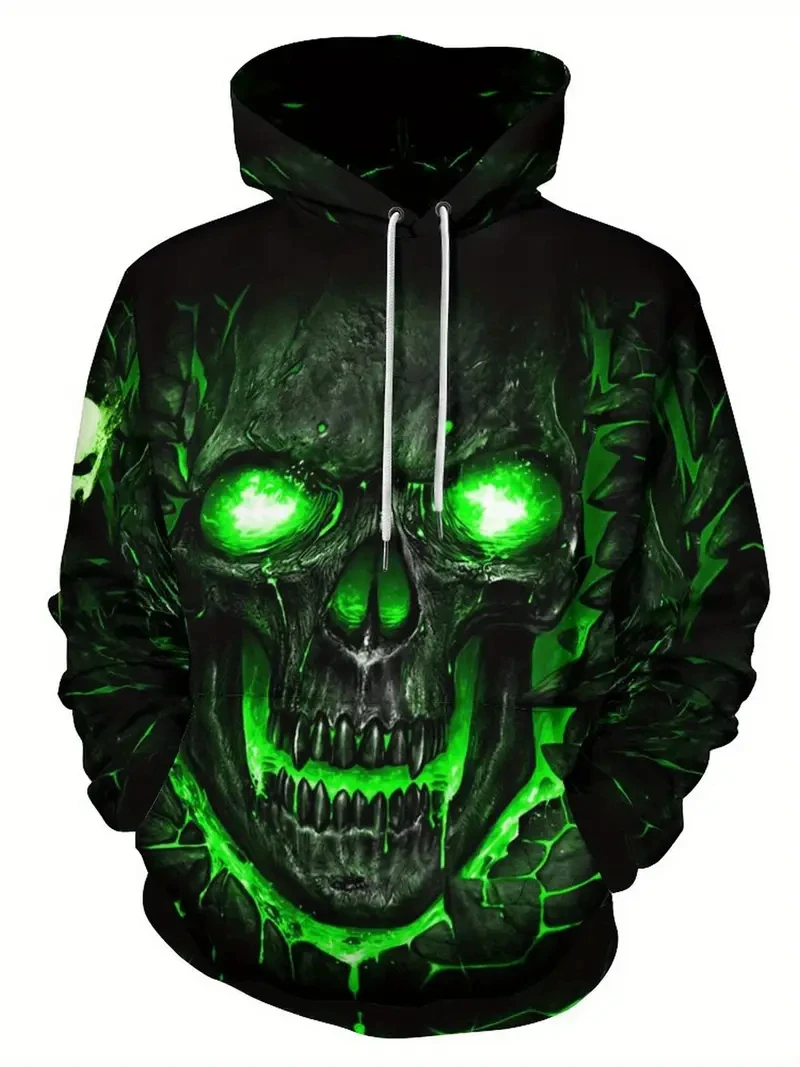 

Fashion Men Hoodies Vintage Horror Skull 3D Print Pullover Sweatshirts New In Men Comforts Y2k Hoodies Halloween Tops Autumn