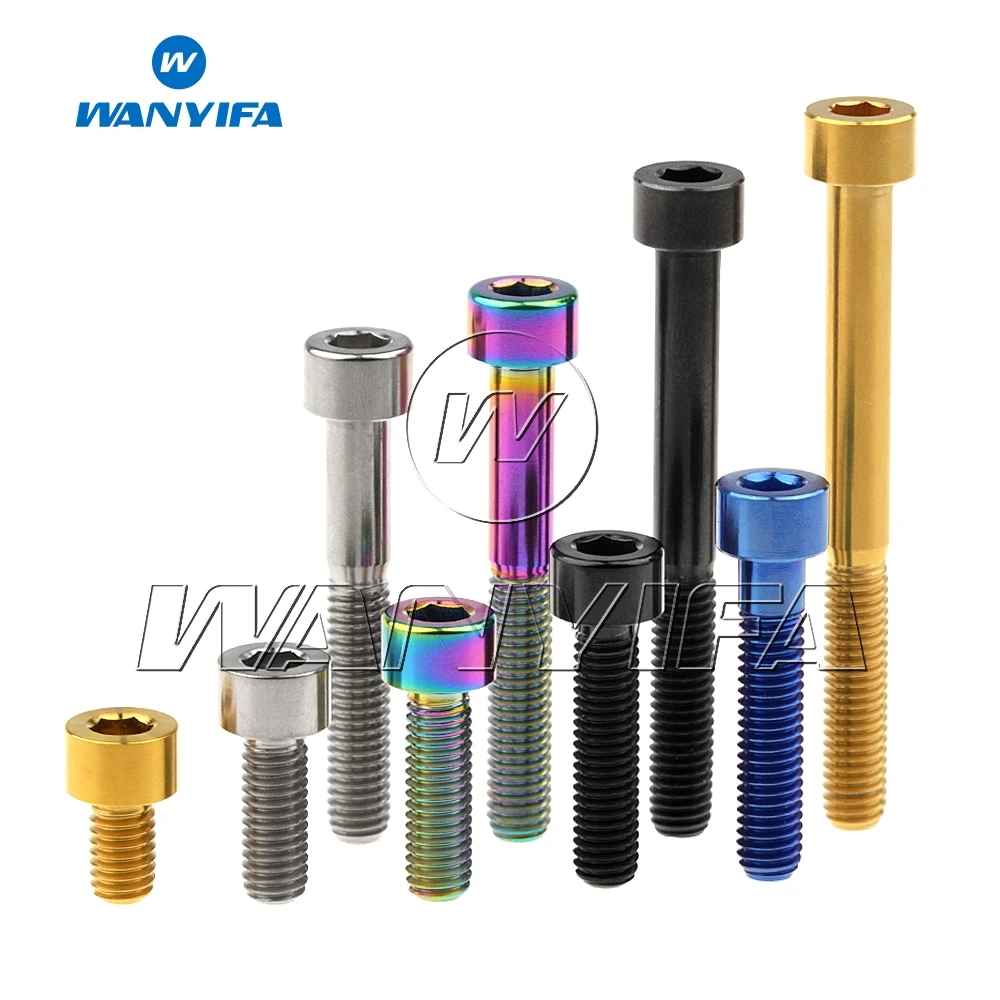 Wanyifa Titanium Blots M5/M6X10/12/15/16/18/20/23/25/30/35/40/45/50/55/60/65Mm Hexagon Socket Head Cap Screws for Bicycle - Image 4
