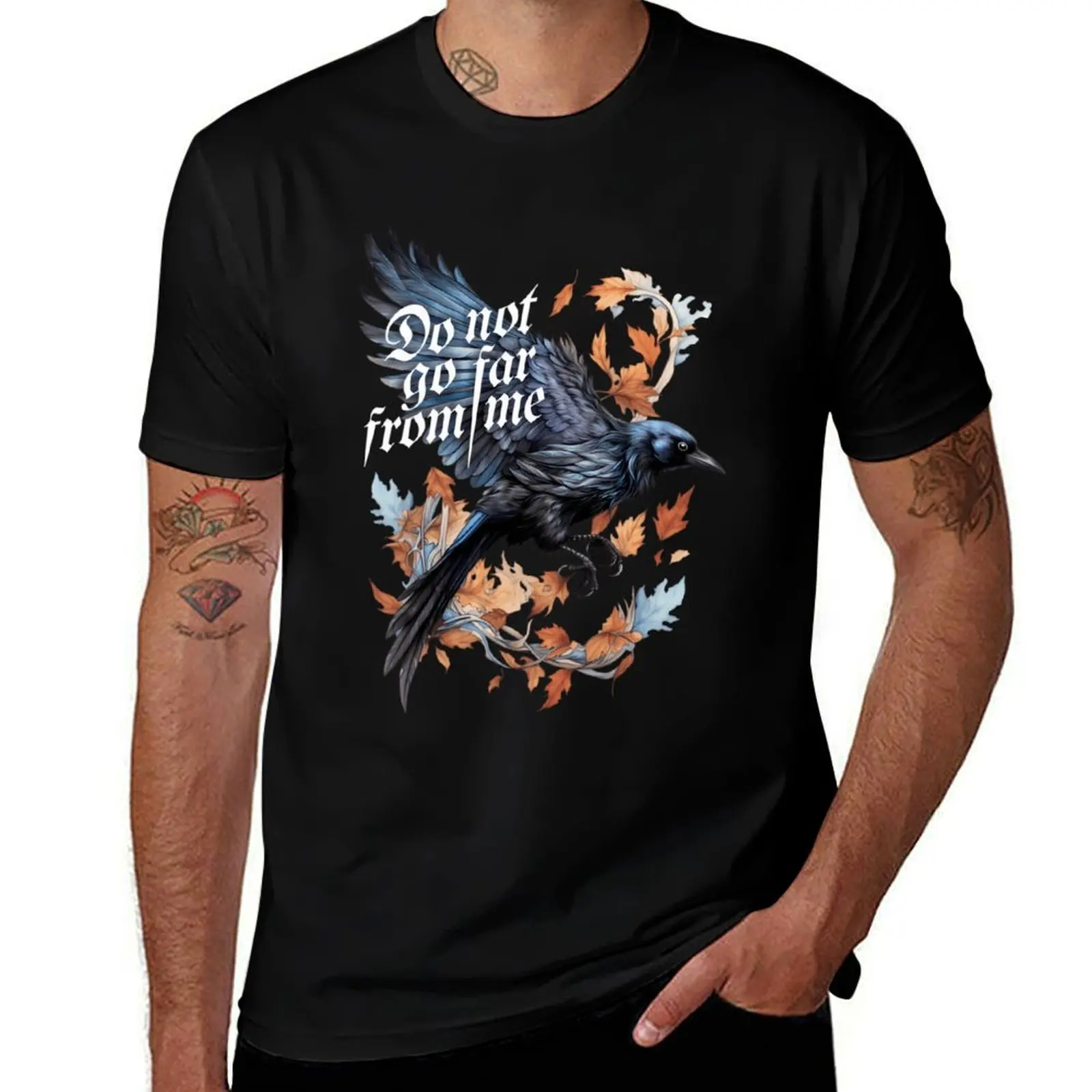 Camiseta Do Not Go Far From Me Vax'ildan Raven, camiseta de talla grande para uso diario