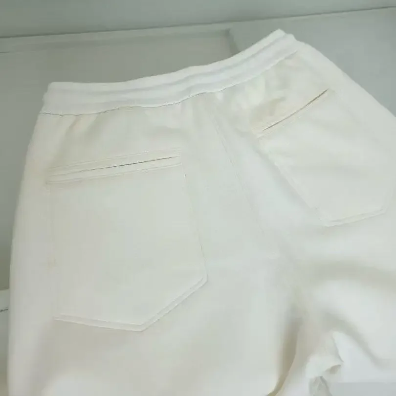 Italian BC old money wind drawstring casual pants embroidered simple breathable five-point shorts