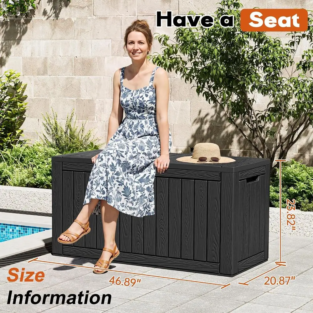 Oudoor Storage Deck Boxes Waterproo, Waterproo and UV Resistant Outdoor Storage Box Lockable Lid or Delivery Box, Indoor, Garden view 6