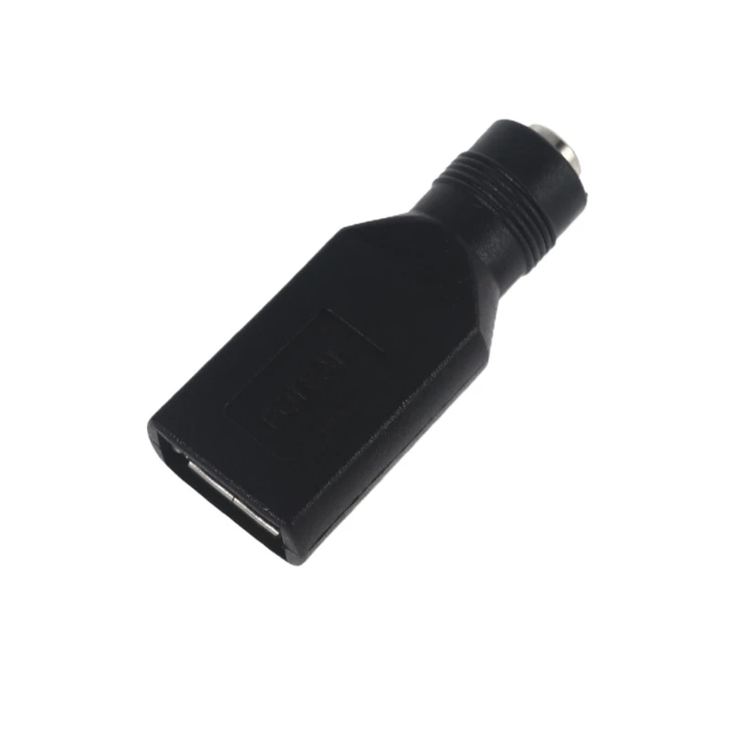 Q1W2 برميل جاك محول الطاقة USB 2.0 أنثى إلى تيار مستمر 5.5x2.1 مللي متر ل تيار مستمر موصل سالب صغير لشحن تيار مستمر أو USB