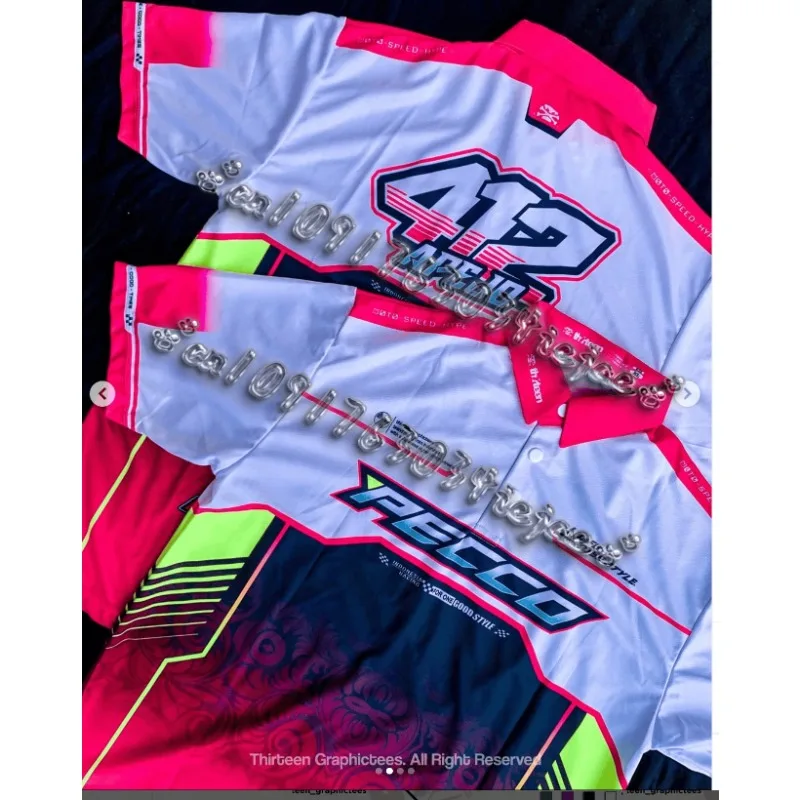 

Summer Men's Motorcycle T-shirt, Motorcycle Racing Enthusiast T-shirt, Sports Casual Short Sleeved Breathable Quick Drying Shirt