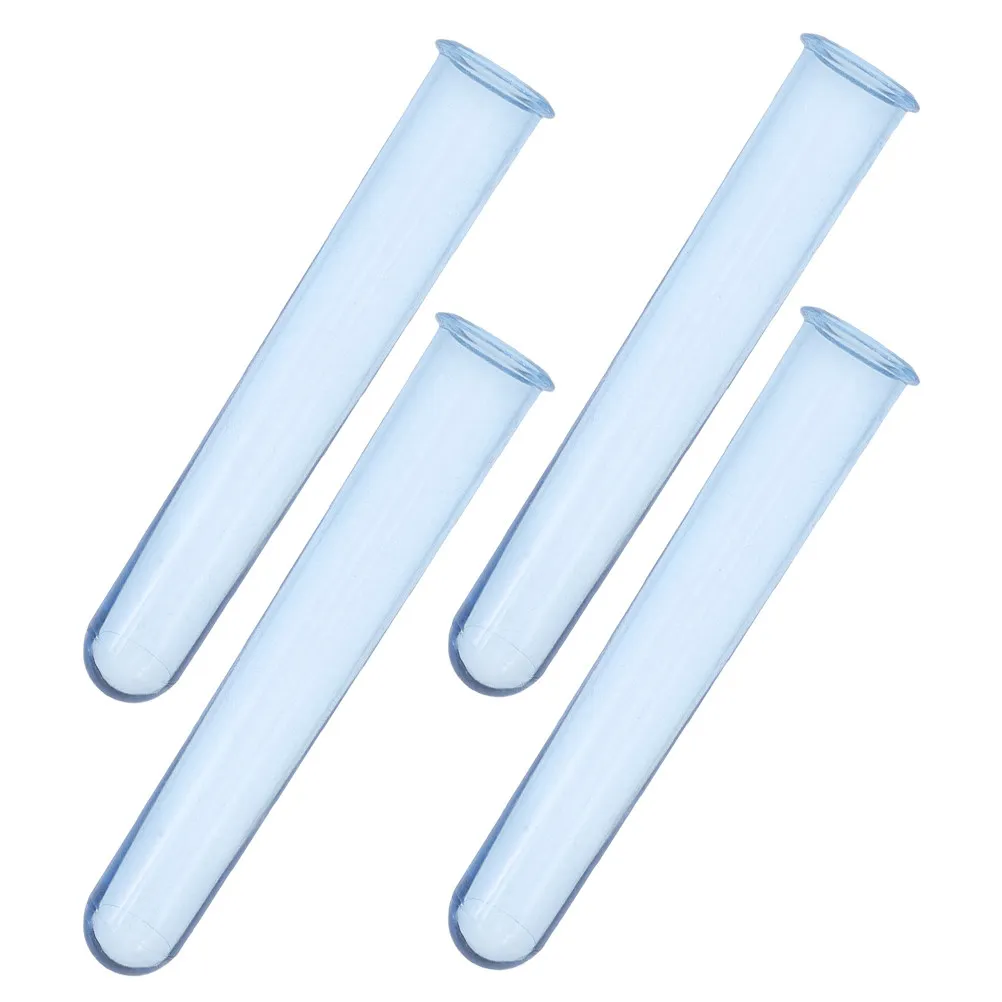 4Pcs DIY Hydroponic Floral Tubes Small Transparent Water Vases for Plant Propagation Stem Arrangements Office Event Decoration