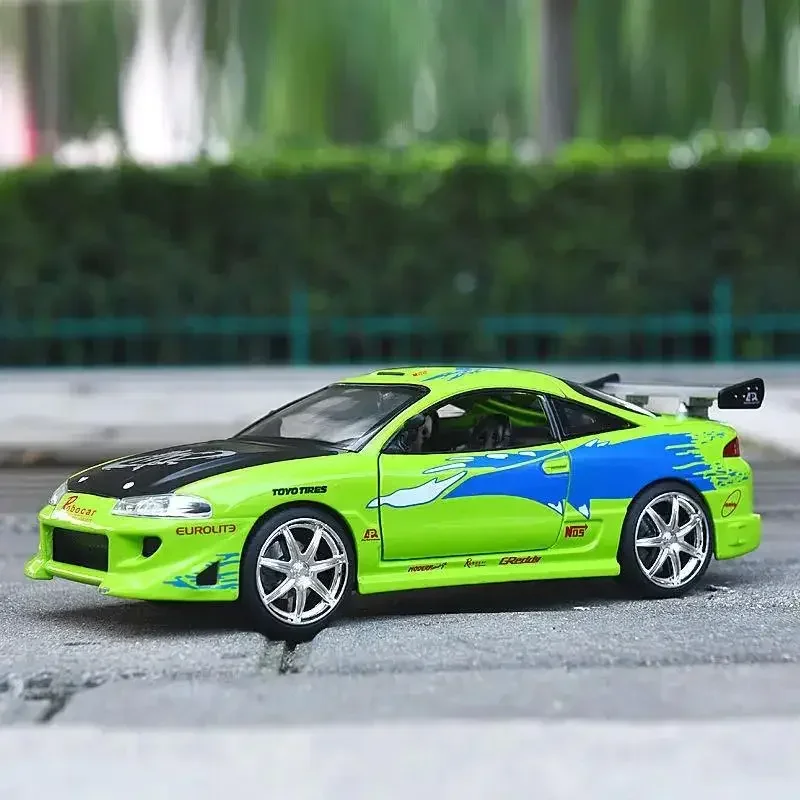 

Jada 1:24 Fast and Furious Brian's 1995 Mitsubishi Eclipse, имитация литья под давлением автомобиля, модель автомобиля из металлического сплава, подарочная коллекция J196