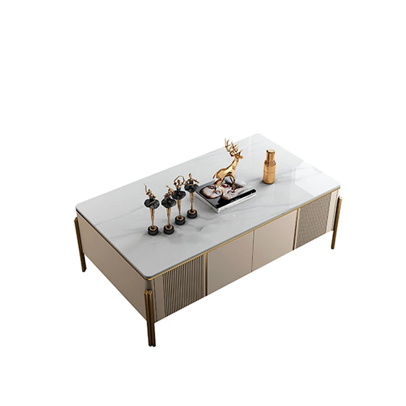 

White Modern Coffee Table TV Cabinet with Storage Drawer Family Living Room Furniture Tea Center Table