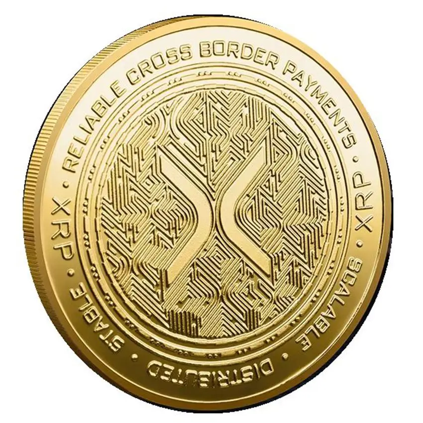 Digital Virtual XRP Decorative Gold Coin Collection Commemorative Silver Coin Metal Electroplating Industrial Product Badge