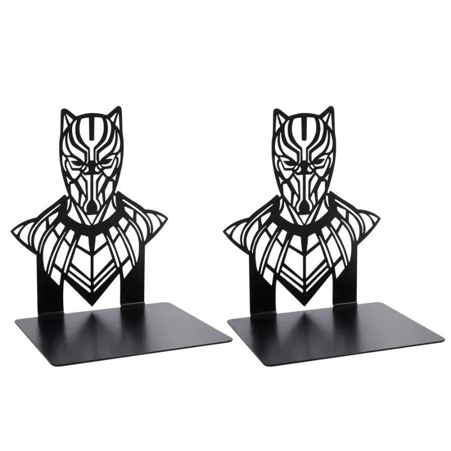 

1 Pair Goth Style Drative Bookends Metal Bookshelves Non Skid Metal Bookend For Heavy Books Book Divider Drative Holder Book St