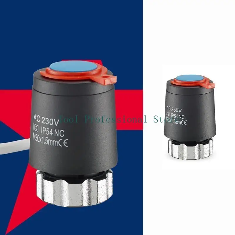 57QF biasanya ditutup/terbuka aktuator termal listrik 24/230V katup radiator yang bertahan