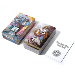 4 światy Tarot 78 + 2 karty Deck Antique Vintage rzadka edycja Fantasy 12X7cm Chakra Planet zodiak Element dla początkujących