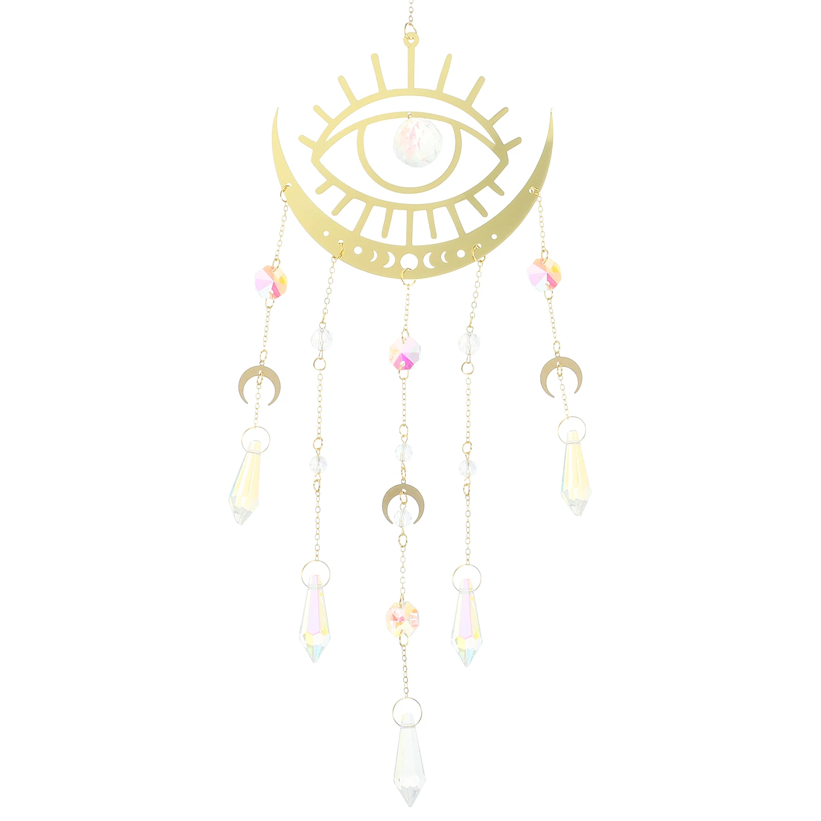 

Devil'S Eye Hanging Crystal Sun Catcher Light Window Wind Chime Pendant For Home Garden Xmas Birthday Decor