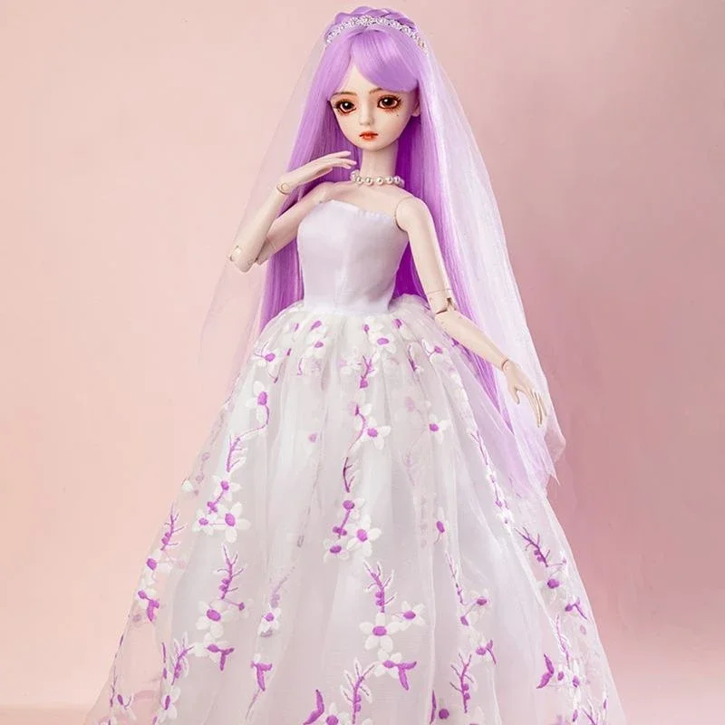 60cm Doll Clothes Wedding Dress Change Set 1/3 BJD Doll Accessories Girls\' Christmas Gift Toys