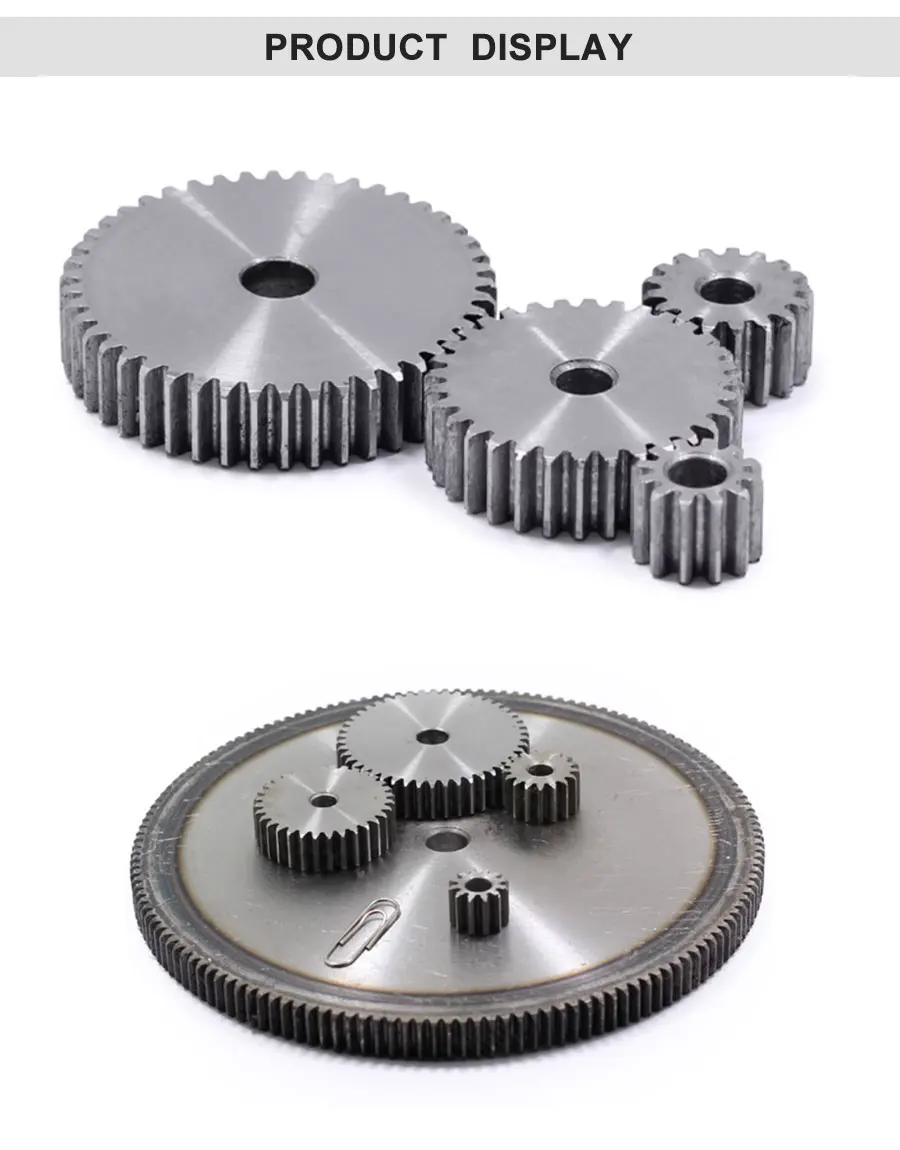 Flachzahnräder 1M 12T 13T 14T 19T 45 # Stahlmotor-Getriebe mit 10mm Prozesslochhöhe, industrielles mechanisches Antriebsgetriebe-Zubehör – Detail 10