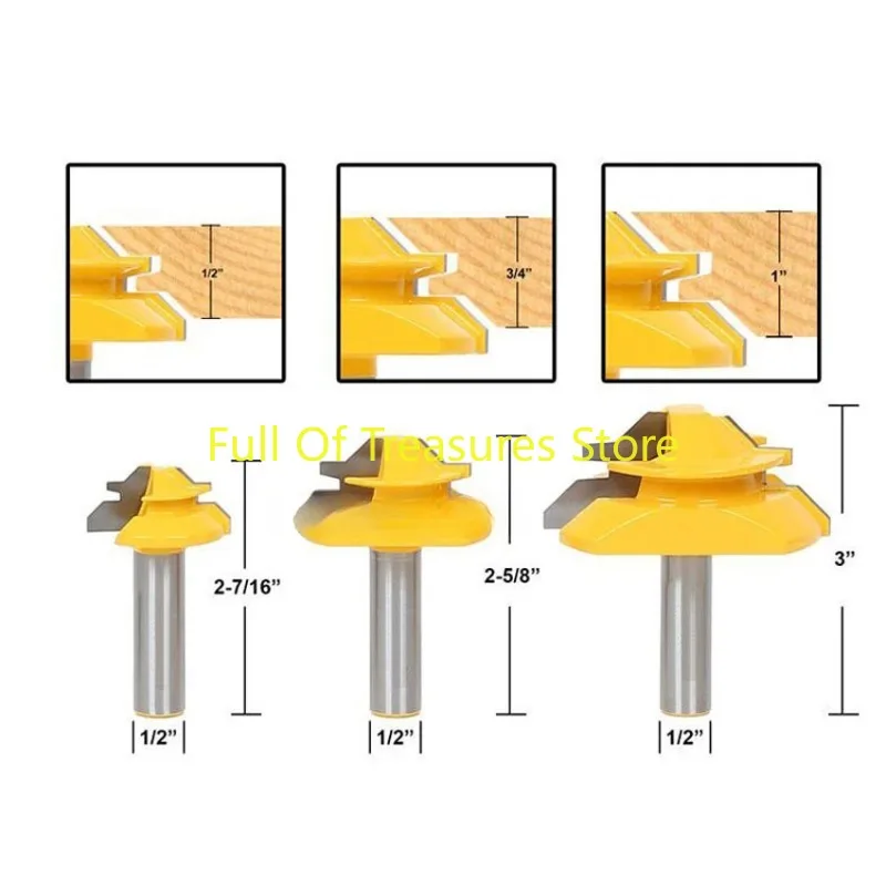 

Хвостовик 1/2 дюйма 1/4 дюйма, 8 мм, 45 ° Фреза с замком 8*1-1/2 8*1-3/8 фреза с шипом, инструменты для сверления, фрезерования для обработки дерева, 1 шт.